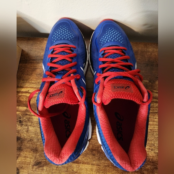 Asics Gel-kayano 22 Mens Blue, Red, White Size 10.5 - Picture 4 of 7